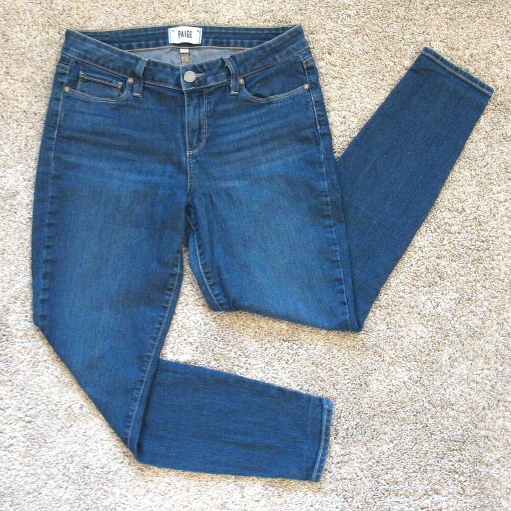 Paige Verdugo Ankle Skinny Jeans Women's Size 29 Blue Dark Wash Denim 29"x27"
